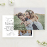 Carte De Remerciements Love & Thanks Modern Calligraphy Mariage photo<br><div class="desc">Merci à vos invités d'avoir fait partie de votre journée spéciale avec un magnifique Love & Thanks Modern Calligraphy Photo Mariage Carte de remerciements. Cette magnifique carte est dotée d'une police calligraphique moderne et élégante et de deux photos douces, une saignée complète. De plus, le dos de la carte vous...</div>