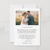 Carte De Remerciements Love & Thanks Modern Calligraphy Mariage photo (Dos)