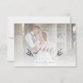 Carte De Remerciements Love & Thanks Photo Wedding Botanical Transparency (Devant)