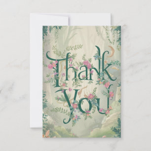 Carte De Remerciements Lovely Boho Woods Woodland