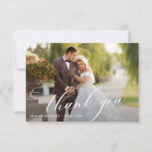 Carte De Remerciements Lovely Stylish Calligraphy Wedding  (Devant)