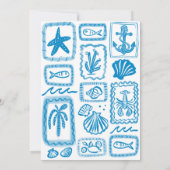 Carte De Remerciements LoveNotes de la Mer Cérémonie de Mariage Moderne e (Dos)