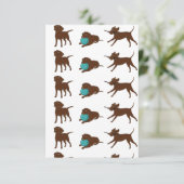 Carte De Remerciements lr chocolate lab bande dessinée (Debout devant)