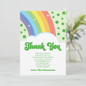 Carte De Remerciements Lucky Charm St. Patrick's Day Baby shower (Debout devant)