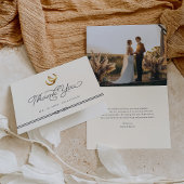Carte De Remerciements Lucky in Love | Rustic Horseshoes photo Mariage