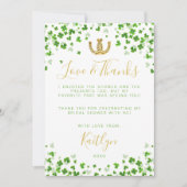 Carte De Remerciements Lucky In Love Saint-Patrick Bridal Shower (Devant)