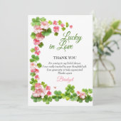 Carte De Remerciements Lucky in Love St. Patrick's Day (Debout devant)