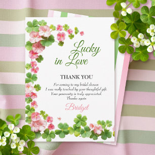 Carte De Remerciements Lucky in Love St. Patrick's Day