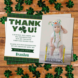 Carte De Remerciements Lucky Little Shamrock 1er anniversaire Photo