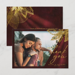 Carte De Remerciements Lumière de la lune Romance Mariage Bourgogne ID881