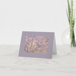 CARTE DE REMERCIEMENTS LUMIÈRE DU SOLEIL À TRAVERS DES BRANCHES D'ARBRE P