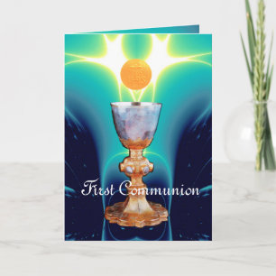 Carte De Remerciements LUMIÈRE SPIRITUELLE 1ère communion / Baptême