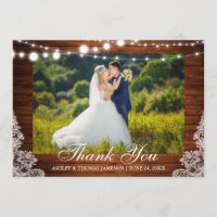 Lumières en bois de mariage rustique Lace Photo Me