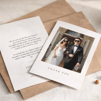Carte De Remerciements Lunettes de soleil élégantes pour couple de mariag