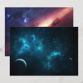 Carte De Remerciements L'univers (Devant / Derrière)