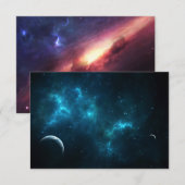 Carte De Remerciements L'univers (Devant / Derrière)