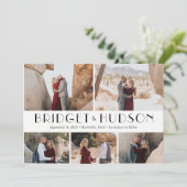 Carte De Remerciements Luxe Collage Couleur modifiable Enregistrer La Car (Debout devant)