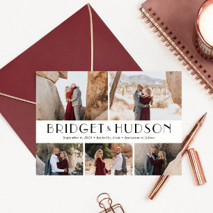 Carte De Remerciements Luxe Collage Couleur modifiable Enregistrer La Car