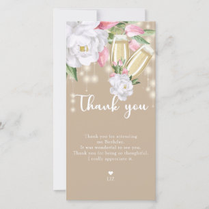 Carte De Remerciements Luxe Floral 30e anniversaire