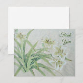 Carte De Remerciements Lys blancs (Devant / Derrière)