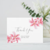 Carte De Remerciements Lys Stargazer Rose (Debout devant)