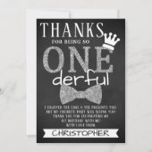 Carte De Remerciements M. ONEderful 1er anniversaire (Devant)