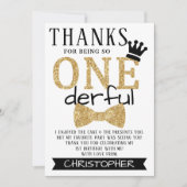 Carte De Remerciements M. ONEderful 1er anniversaire (Devant)