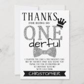 Carte De Remerciements M. ONEderful 1er anniversaire (Devant)