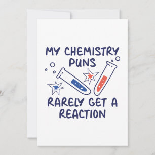 Carte De Remerciements Ma Chimie Puns Rarement Obtenir Une Réaction