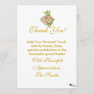 Carte De Remerciements Ma gratitude particulièrement pour vous ! -