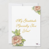 Carte De Remerciements Ma Gratitude Spécialement Pour Vous!-Personnaliser (Dos)