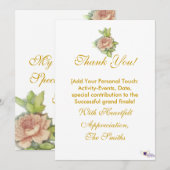 Carte De Remerciements Ma Gratitude Spécialement Pour Vous!-Personnaliser (Devant / Derrière)