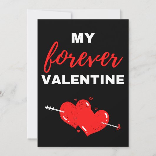 Carte De Remerciements Ma Saint Valentin (Devant)