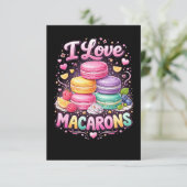 Carte De Remerciements Macarons Amour Sucré (Debout devant)