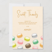 Carte De Remerciements Macarons doux 16 (Devant)