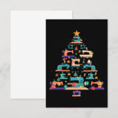 Carte De Remerciements Machine à coudre de Noël Amoureux de chaudière de  (Devant / Derrière)