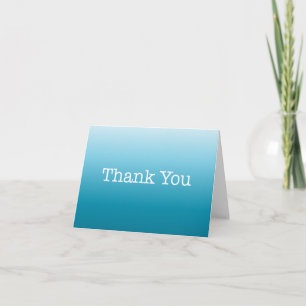Carte De Remerciements Machine à écrire bleue d'Américain de note de