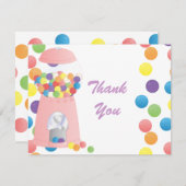 Carte De Remerciements Machine à gumball (Devant / Derrière)