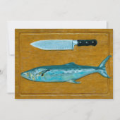 Carte De Remerciements Mackerel and Knife Folded Greeting Card (Devant)