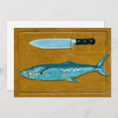 Carte De Remerciements Mackerel and Knife Folded Greeting Card (Devant / Derrière)