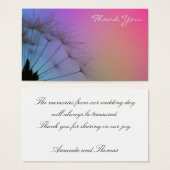 Carte de remerciements macro des horloges Dandelio (Devant & derrière)