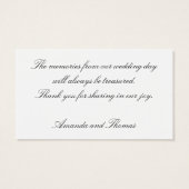 Carte de remerciements macro des horloges Dandelio (Dos)