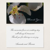 Carte de remerciements macro floral (Devant & derrière)