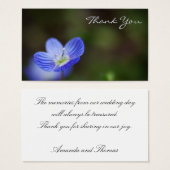 Carte de remerciements macro Veronica (Devant & derrière)