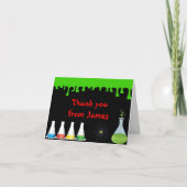 Carte De Remerciements Mad Science Scientist Birthday Thank You (Devant)