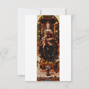 Carte De Remerciements Madone de la Candeletta Image Pieuse Ave Maria