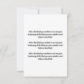 Carte De Remerciements Magic rose chaud Unicorn Parties scintillant Whims (Dos)