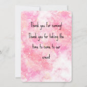 Carte De Remerciements Magical blue butterfly pink glitter art (Dos)