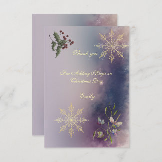 Carte De Remerciements Magical Christmas Glow Birthday Thank you card