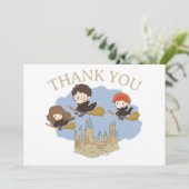 Carte De Remerciements Magical Harry Potter and Hogwarts Thank You (Debout devant)